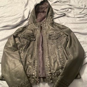 Faux leather jacket